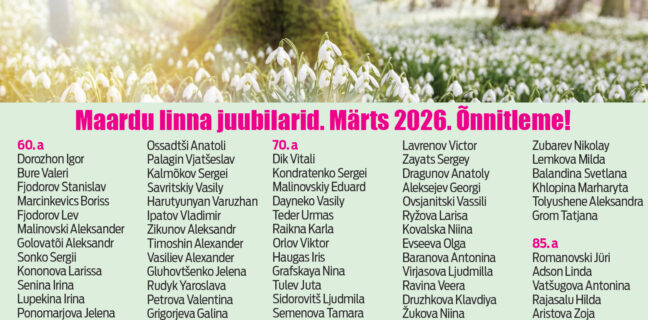 Maardu linna juubilarid